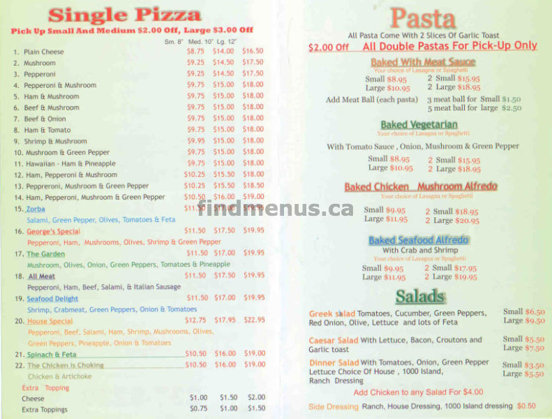 Found menu